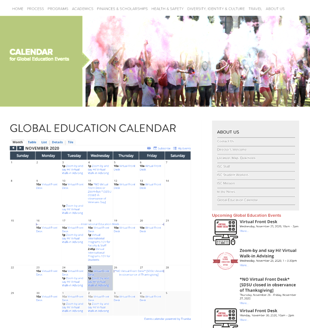 Global Education Calendar